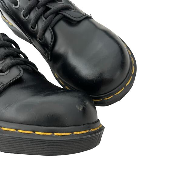 Dr. Martens VTG Leather Chunky heel Shoes Y2K Black Sz 7 retro eclectic grandpa - Picture 9 of 12